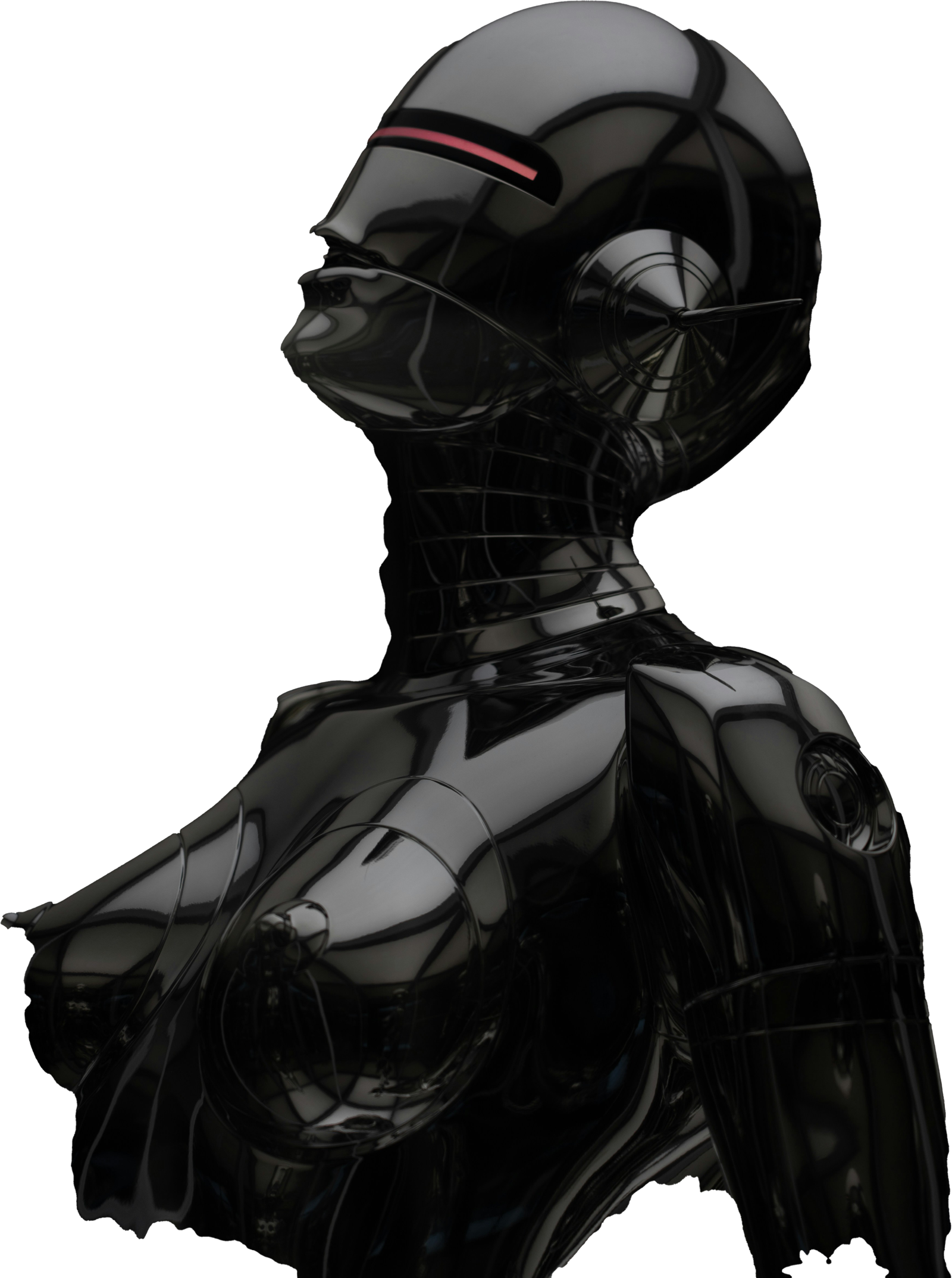 Robô humanoide cromado